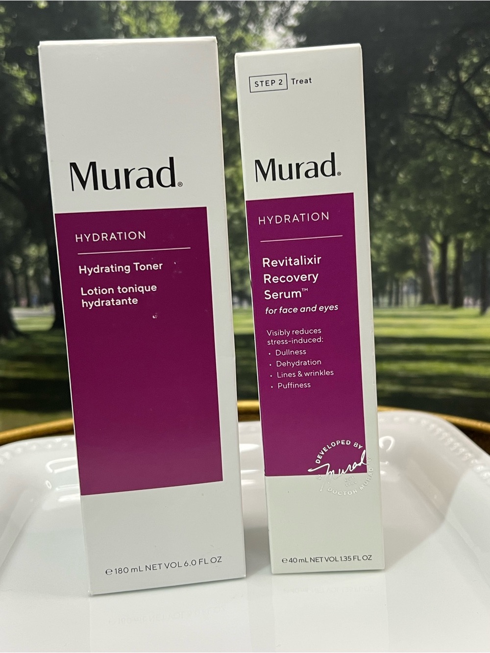 Murad Hydration Toner + Revitalixir Recovery Serum Set